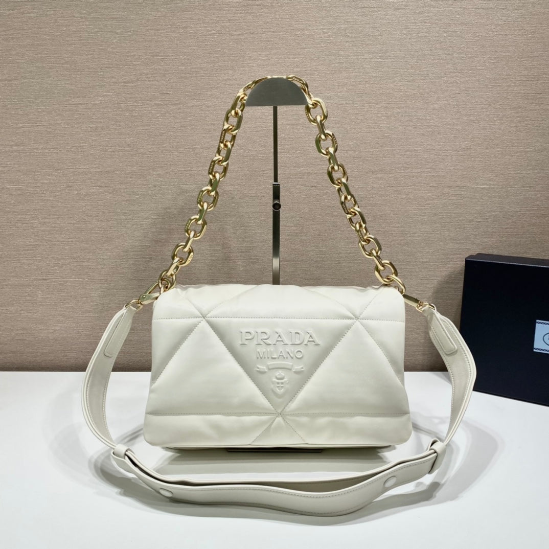 Prada Padded Nappa Leather Shoulder Bag