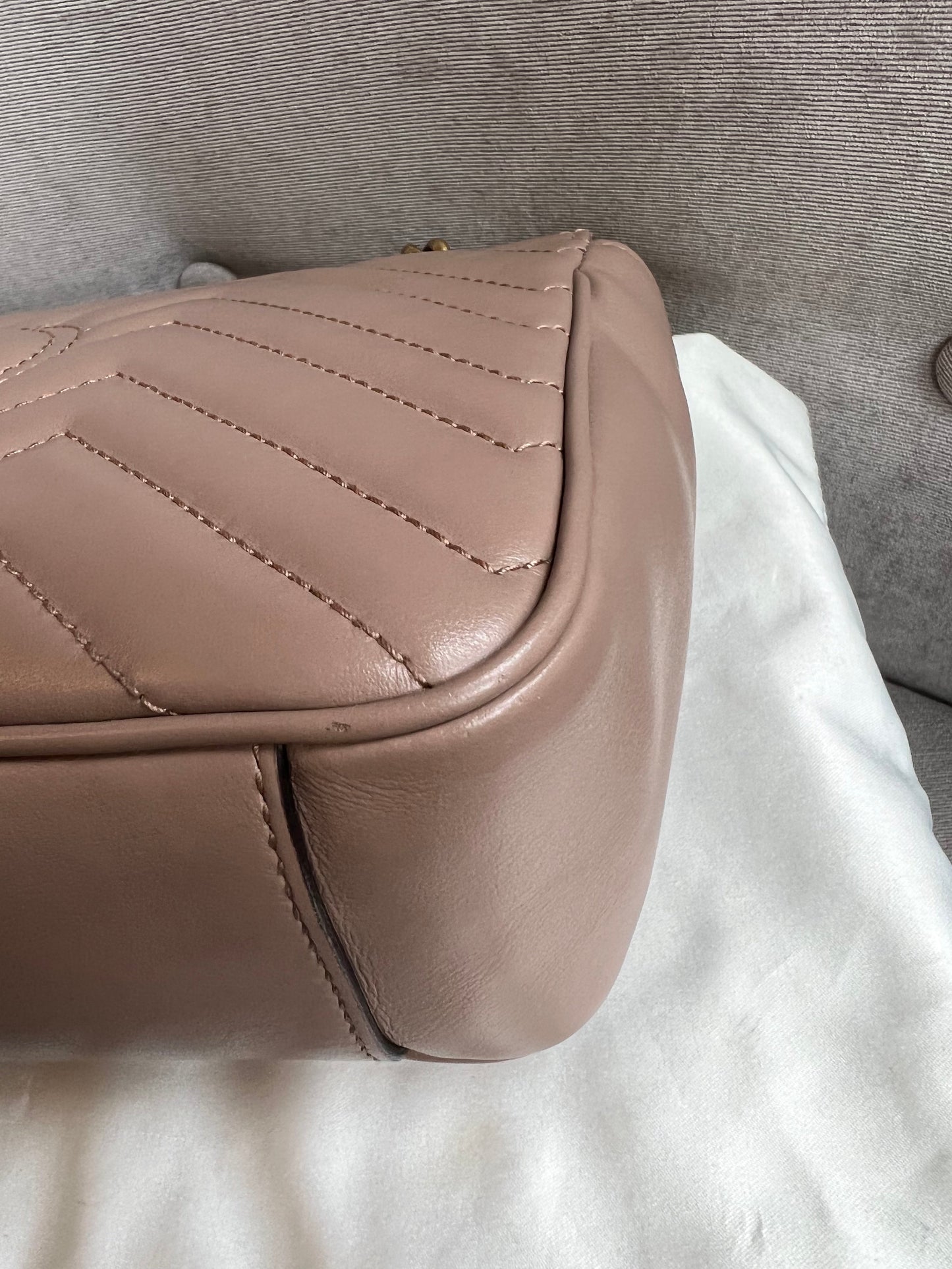 Gucci GG Dusty Pink Marmont Small Shoulder Bag