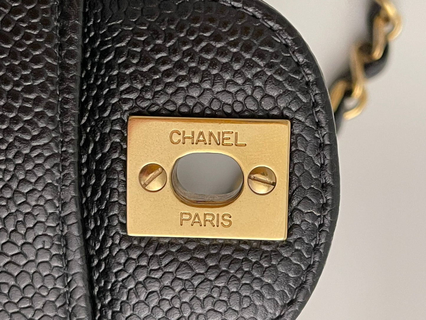 Vintage CHANEL Small Caviar Classic Double Flap Black