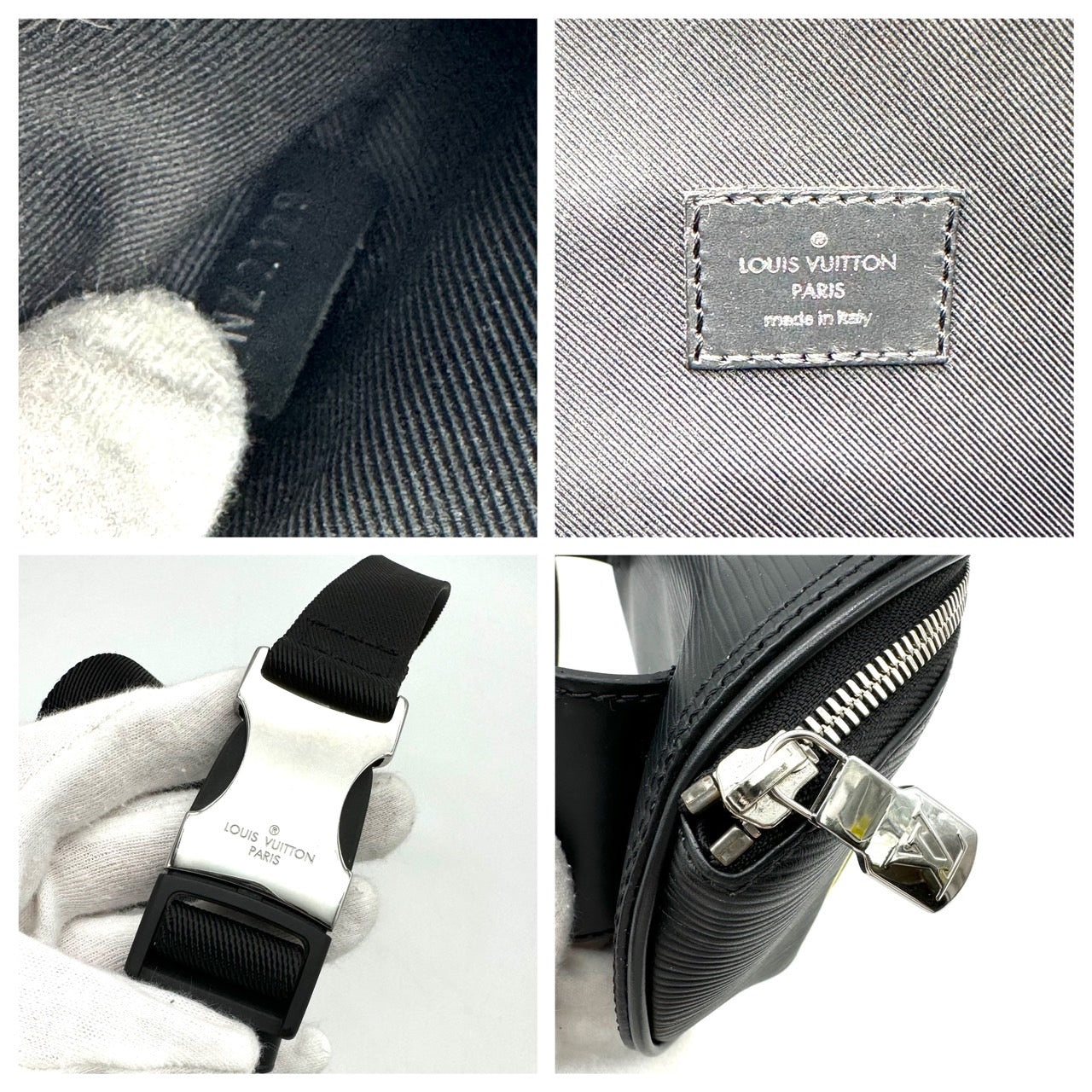 LOUIS VUITTON Epi LV Circle Bum Bag Black