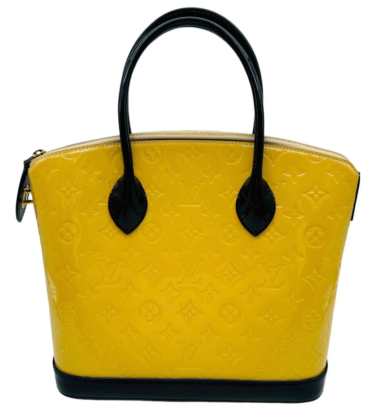 LOUIS VUITTON Lock-it PM Vernis Handbag M90251 Yellow
