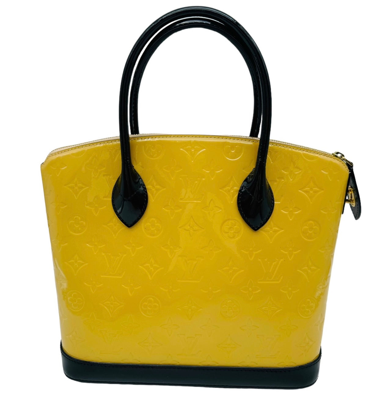 LOUIS VUITTON Lock-it PM Vernis Handbag M90251 Yellow