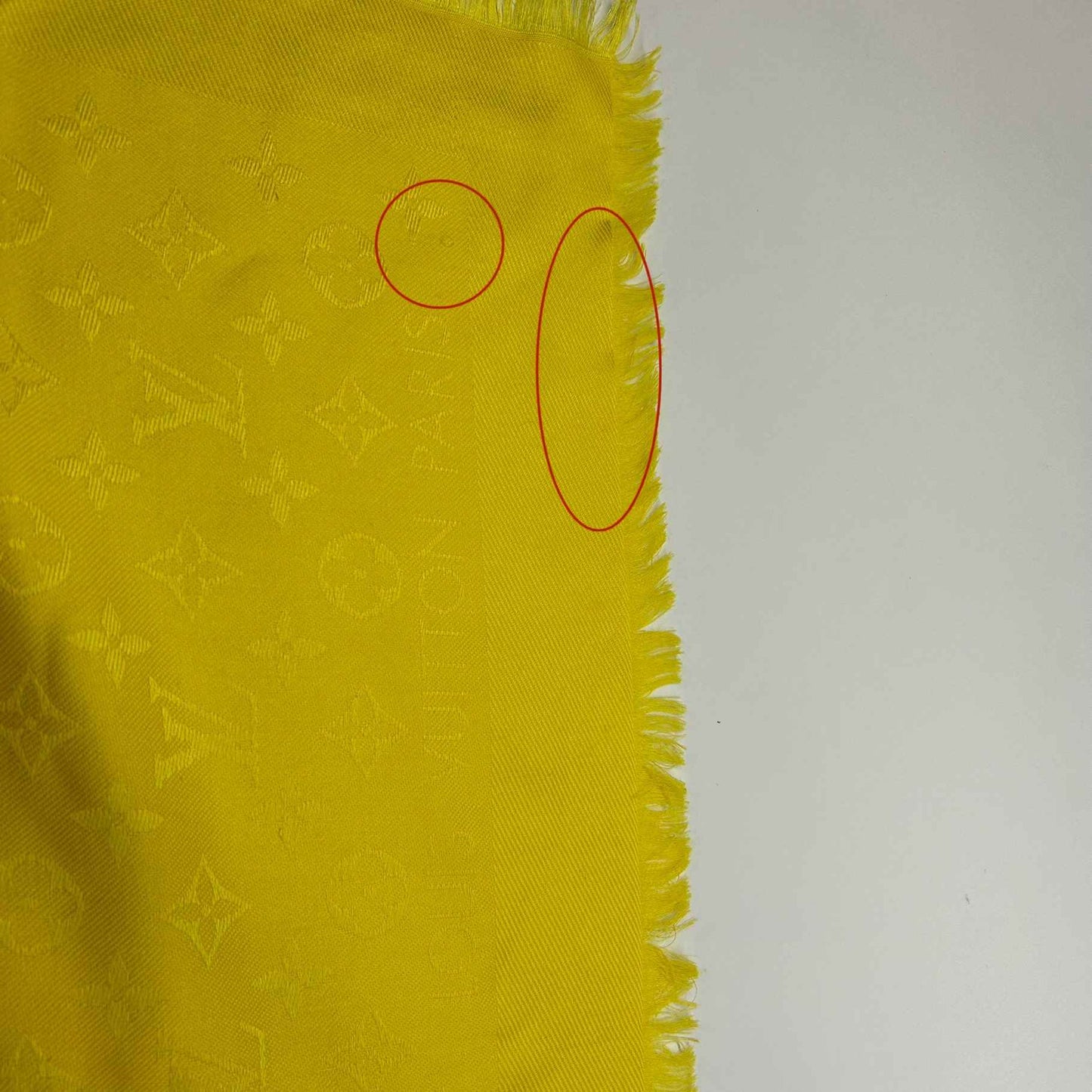 Women's Monogram Shawl Yellow