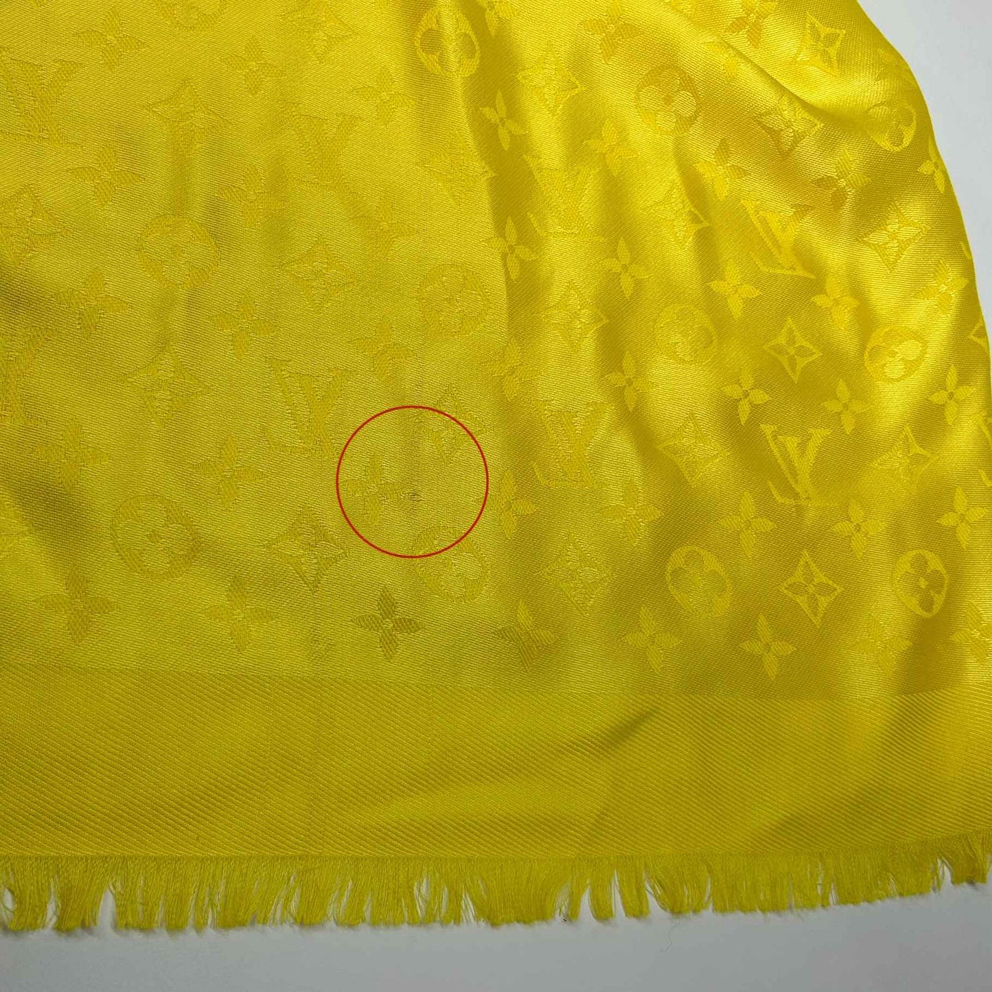 Women's Monogram Shawl Yellow