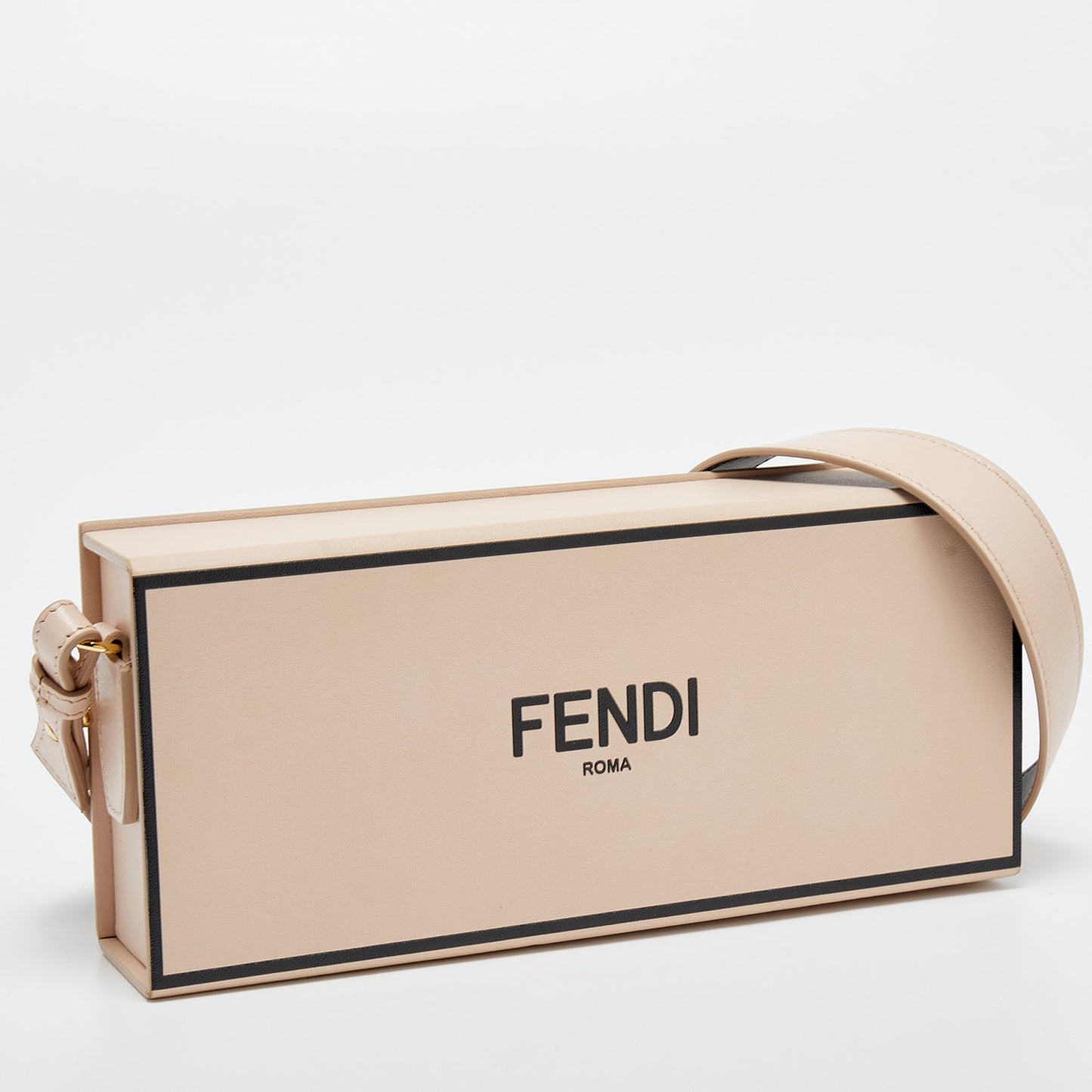 FENDI Old Rose Leather Horizontal Crossbody Bag