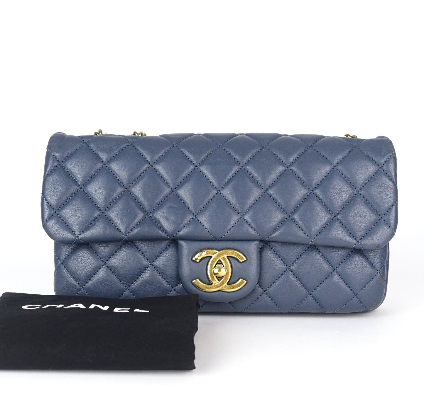 CC Crown Quilted Leather Shoulder Bag