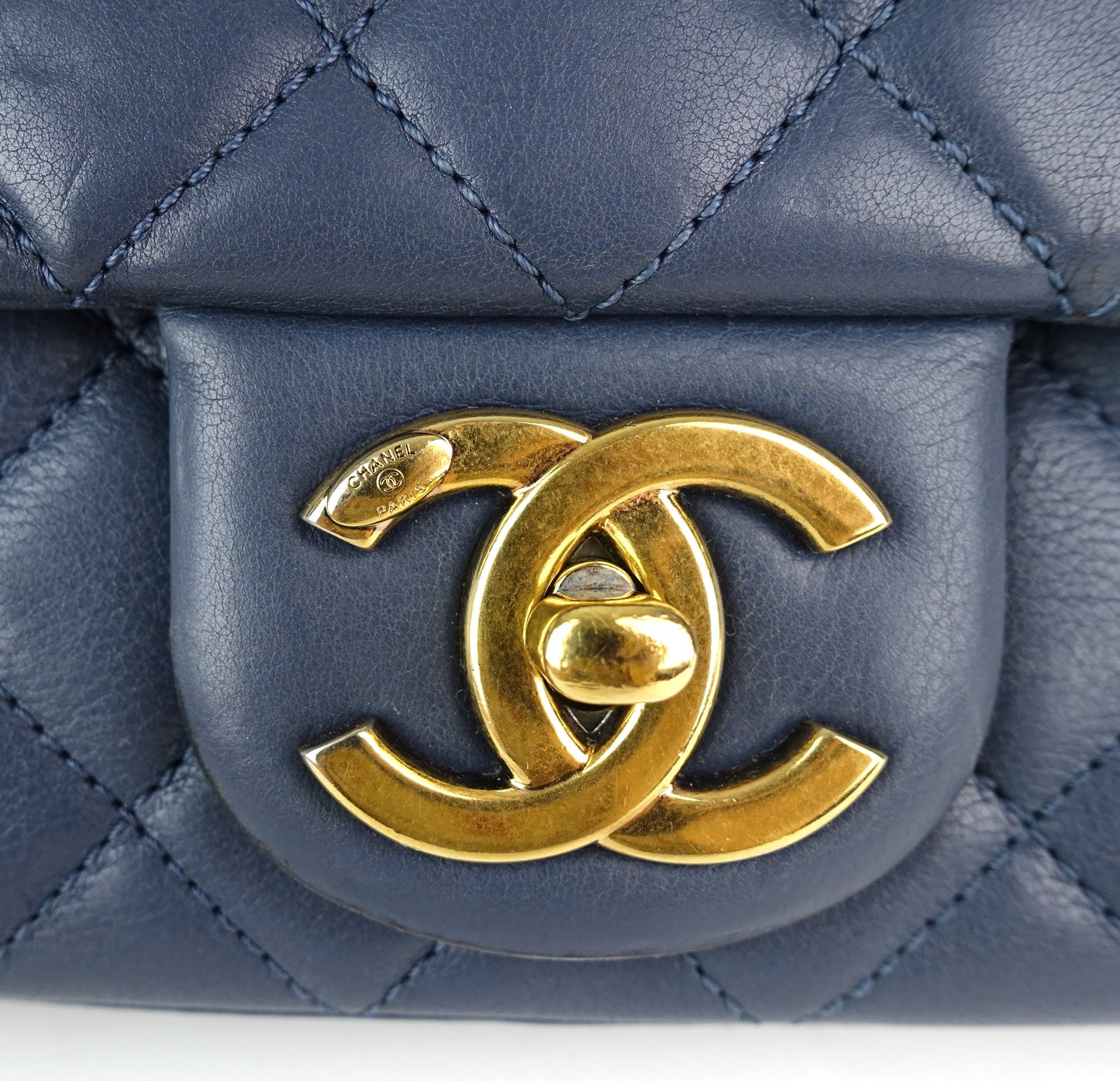 CC Crown Quilted Leather Shoulder Bag