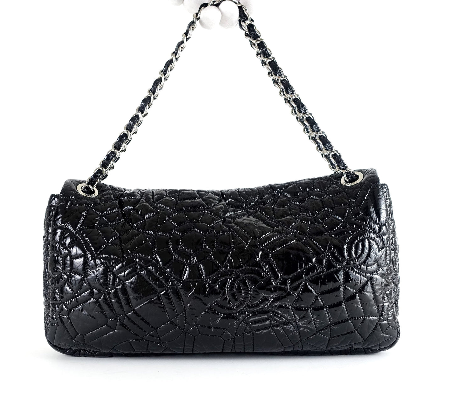 Graphic Edge Patent Vinyl Shoulder Bag