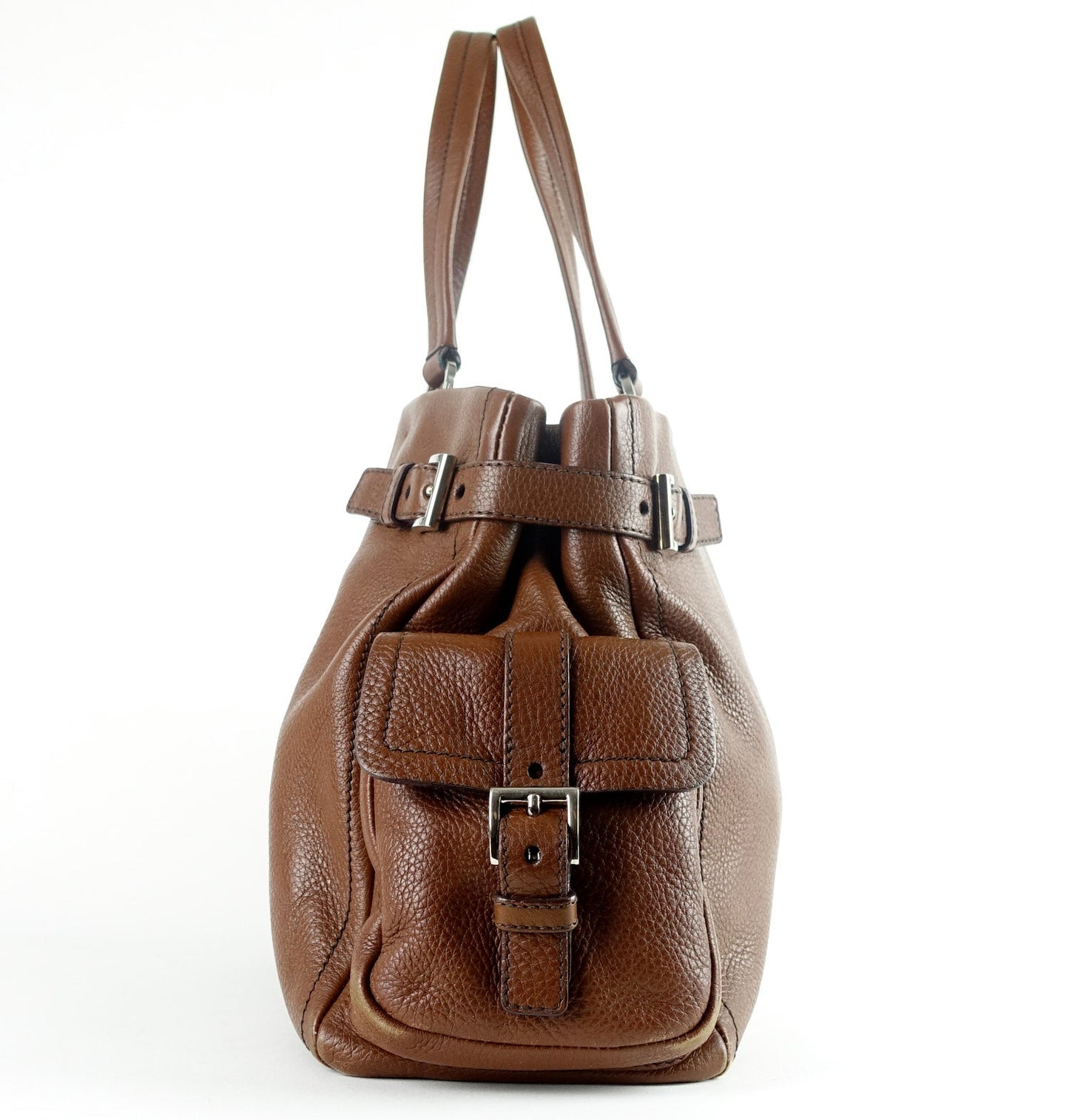 Vitello Daino Leather Shoulder Bag