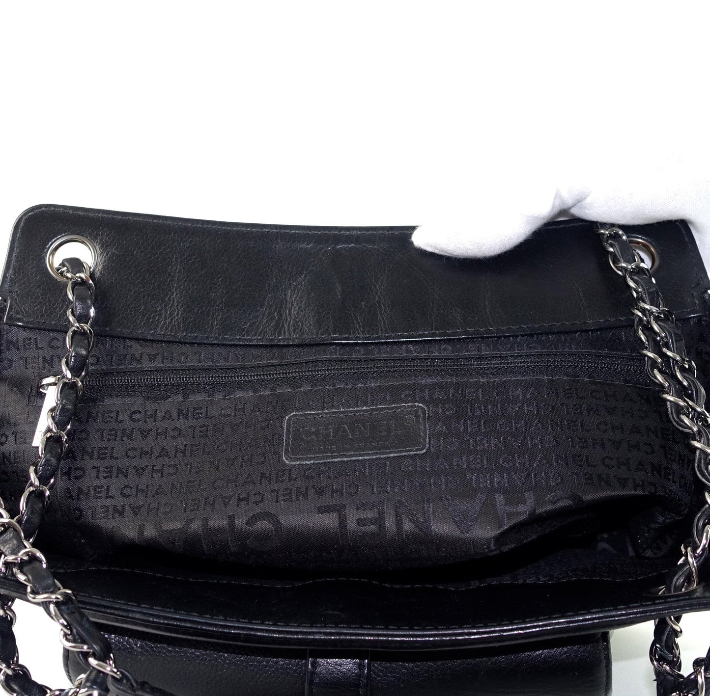 Mademoiselle Lock Caviar Leather Shoulder Bag