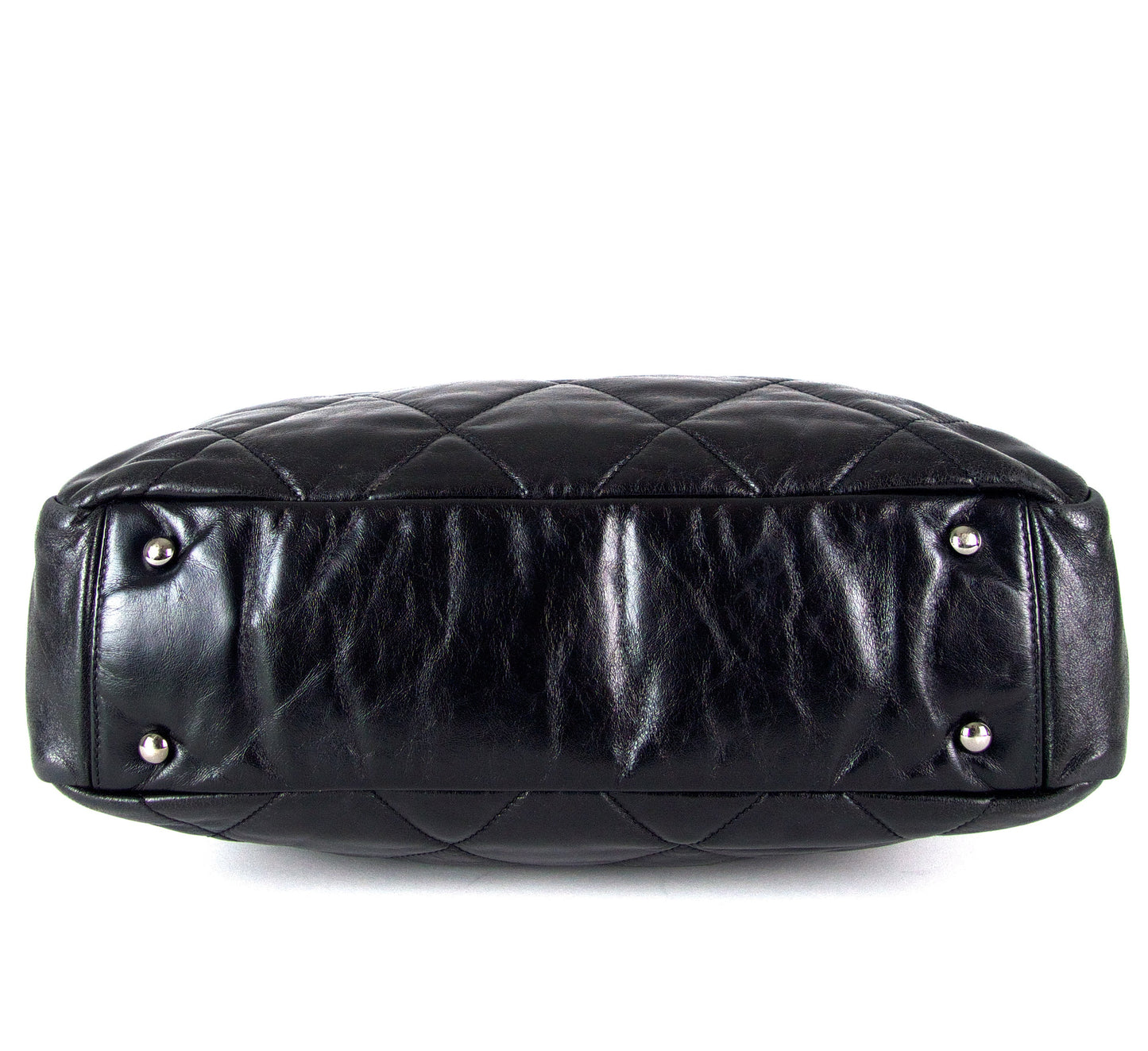 Portobello Quilted Glazed Calfskin Leather and Tweed Frame Shoulder Bag