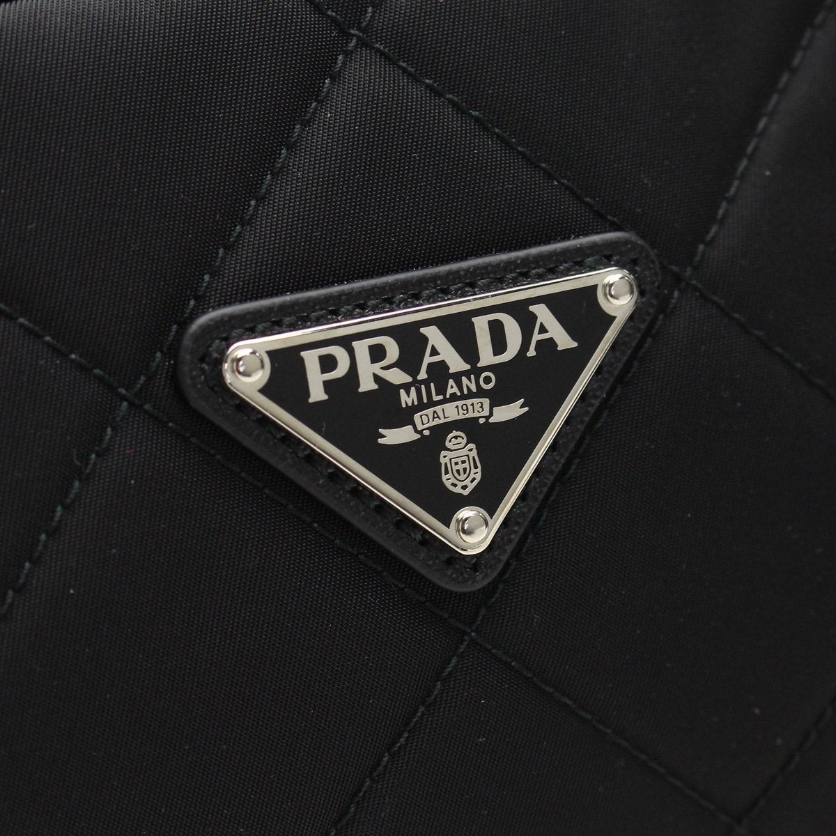 Prada Black Tessuto Nylon Quilted Shoulder Handbag 1BB903