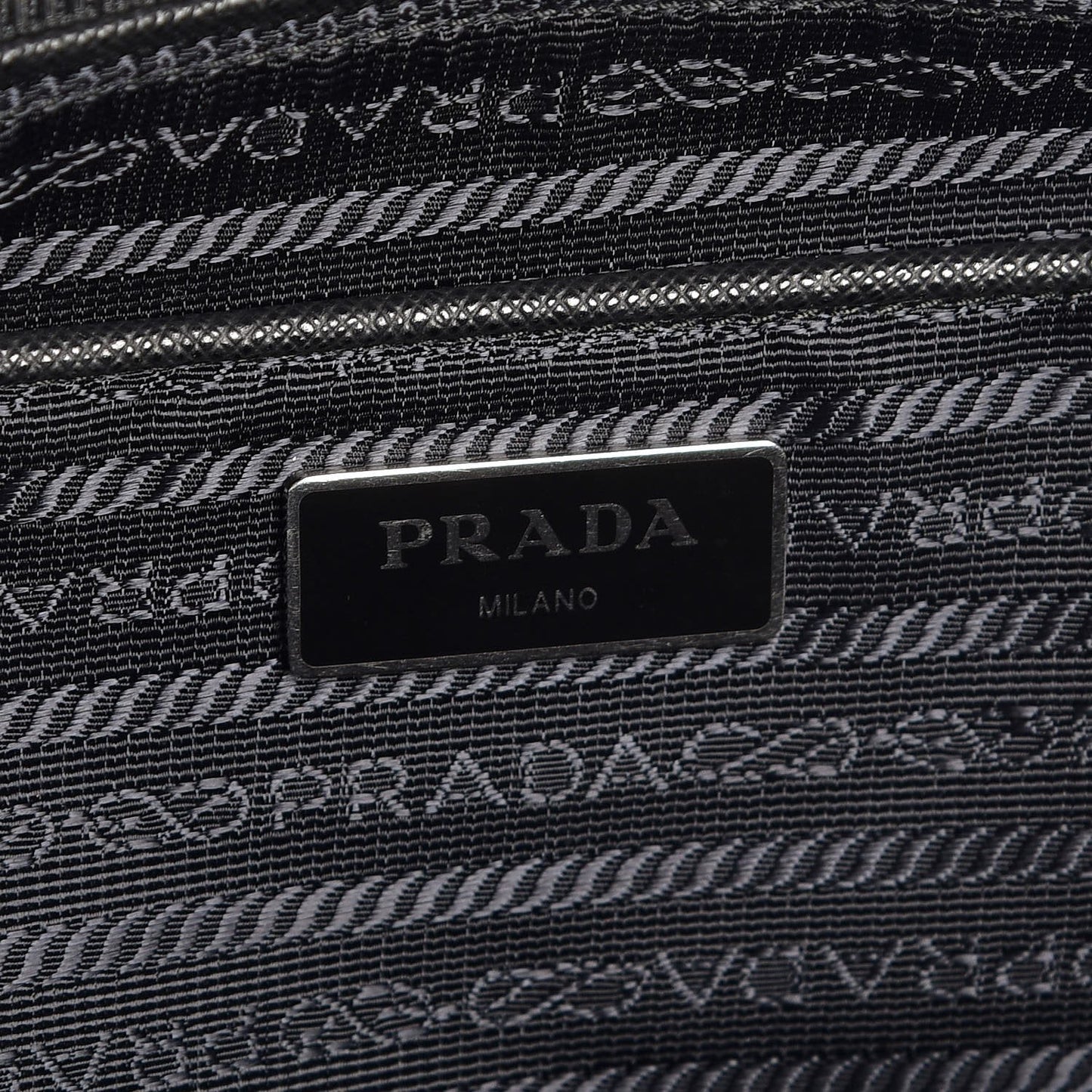 Prada Black Tessuto Nylon Quilted Small Shoulder Handbag 1BB072