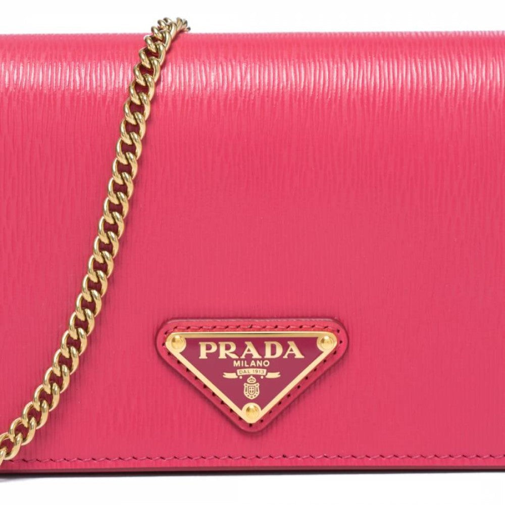 Prada Miniborse Peonia Pink Vitello Move Leather Crossbody 1BP021