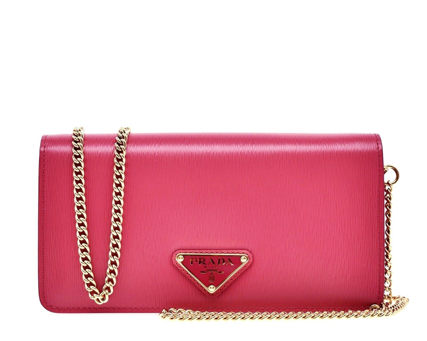 Prada Miniborse Peonia Pink Vitello Move Leather Crossbody 1BP021