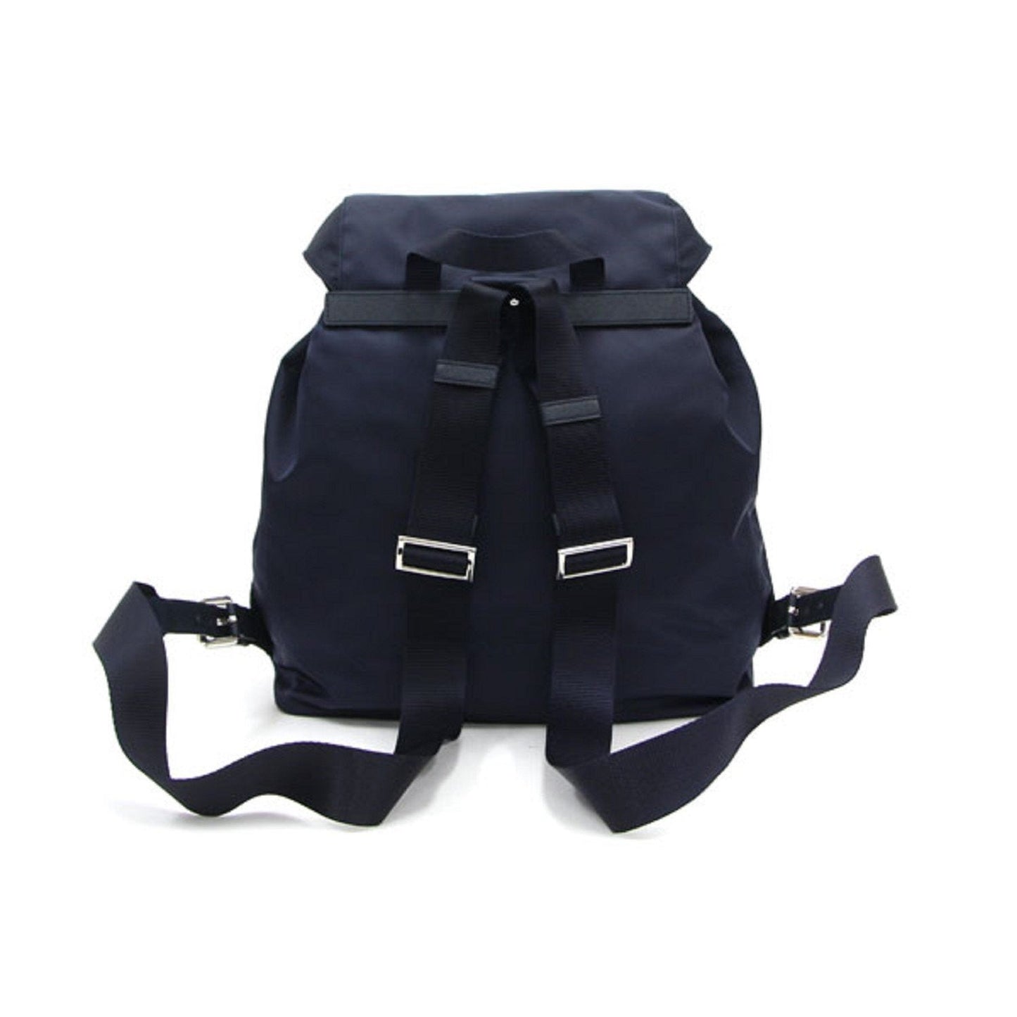Prada Zainetto Navy Tessuto Nylon Leather Trim Backpack Rucksack 1BZ005