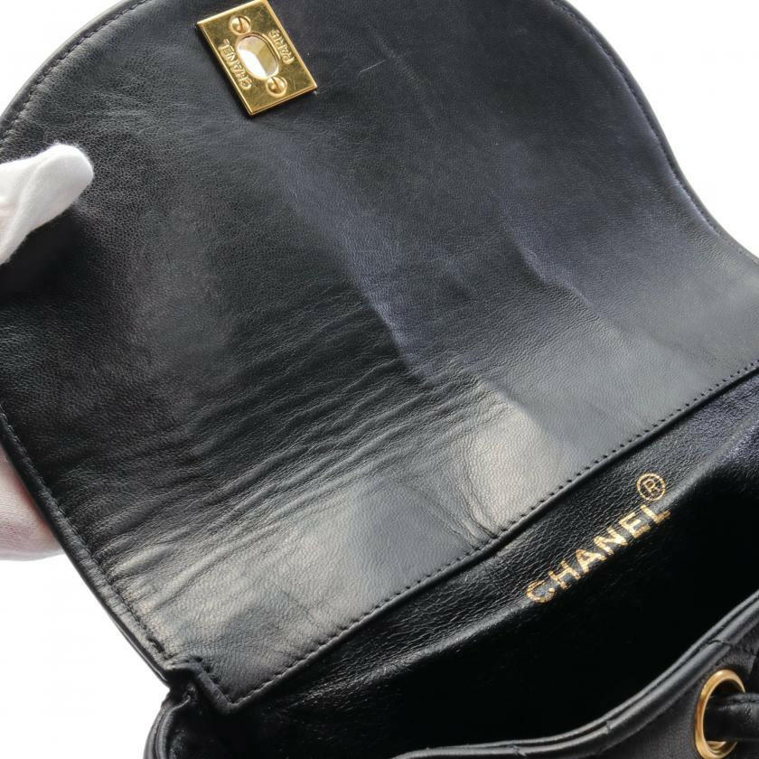 Chanel Matelasse Backpack Rucksack Leather Black Gold Hardware