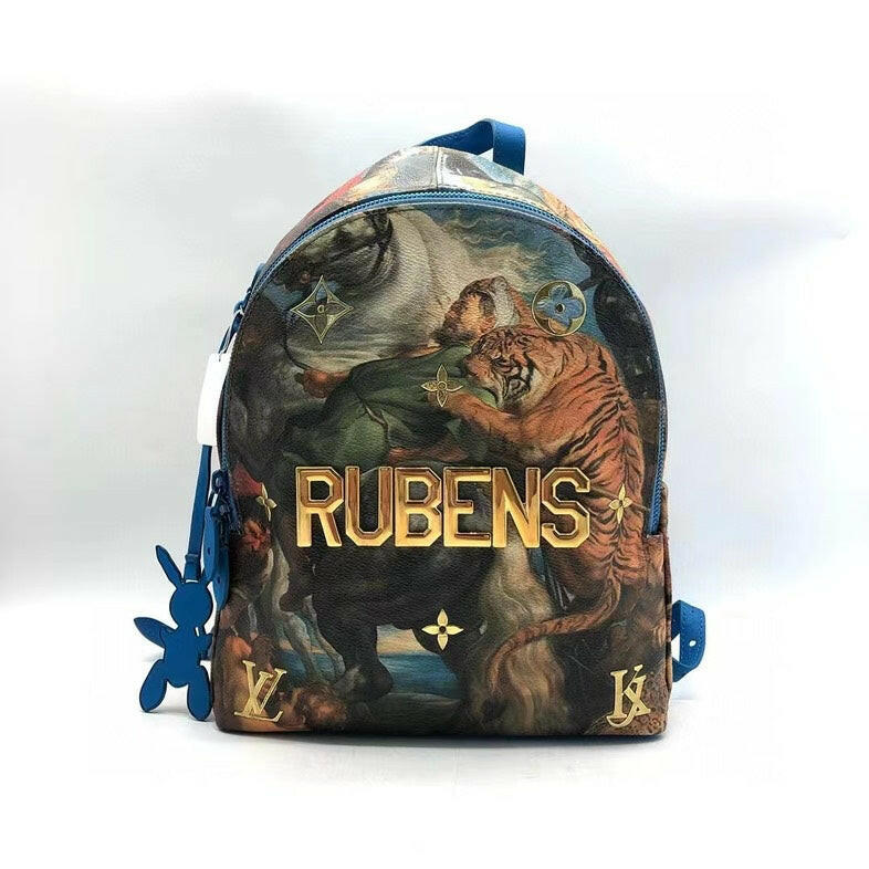 Louis Vuitton Rubens Tiger Print Backpack Multicolor Medium Size.