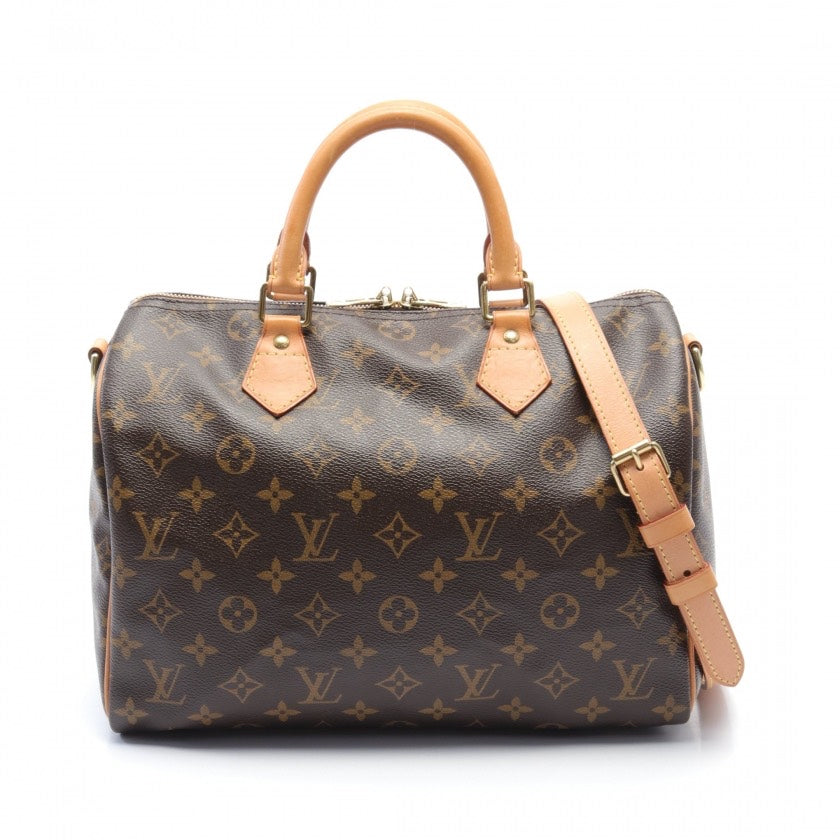 Louis Vuitton Monogram Speedy 30 Brown 2way Bag With Shoulder Strap