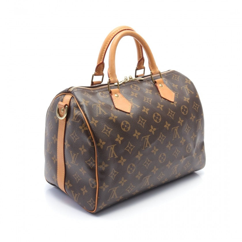 Louis Vuitton Monogram Speedy 30 Brown 2way Bag With Shoulder Strap