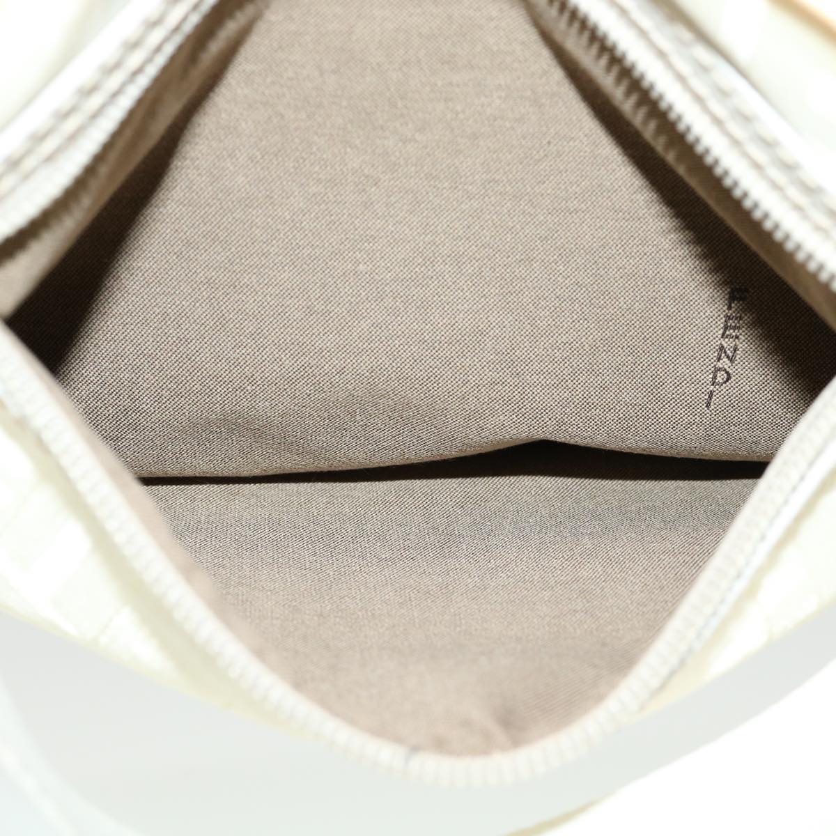 FENDI Zucca Canvas Shoulder Bag White  rd2256