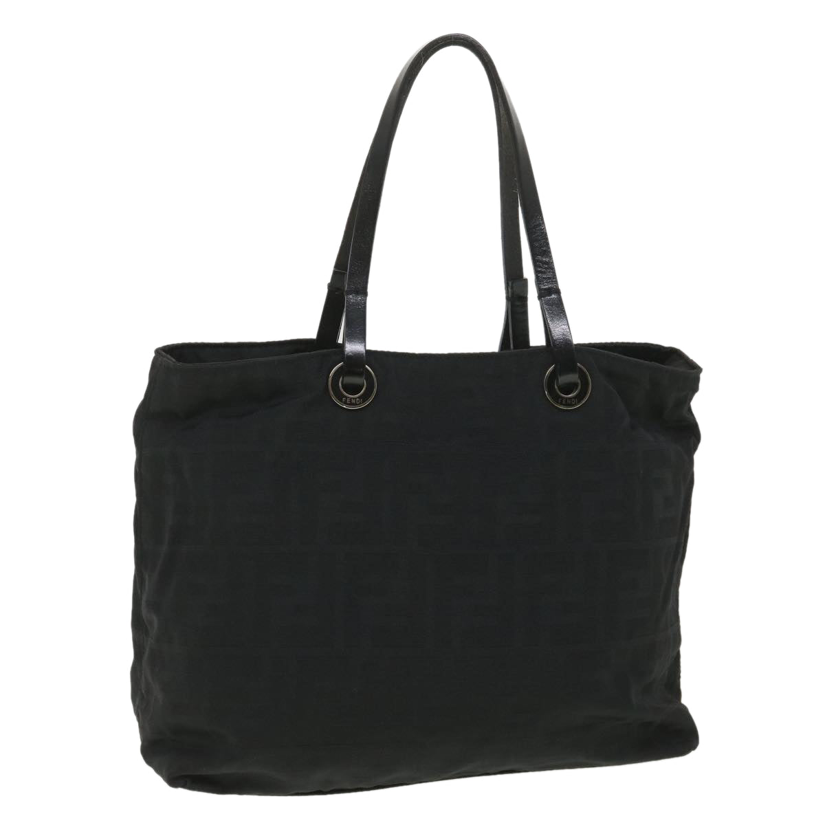 FENDI Zucca Canvas Shoulder Bag Nylon Black  rd4348