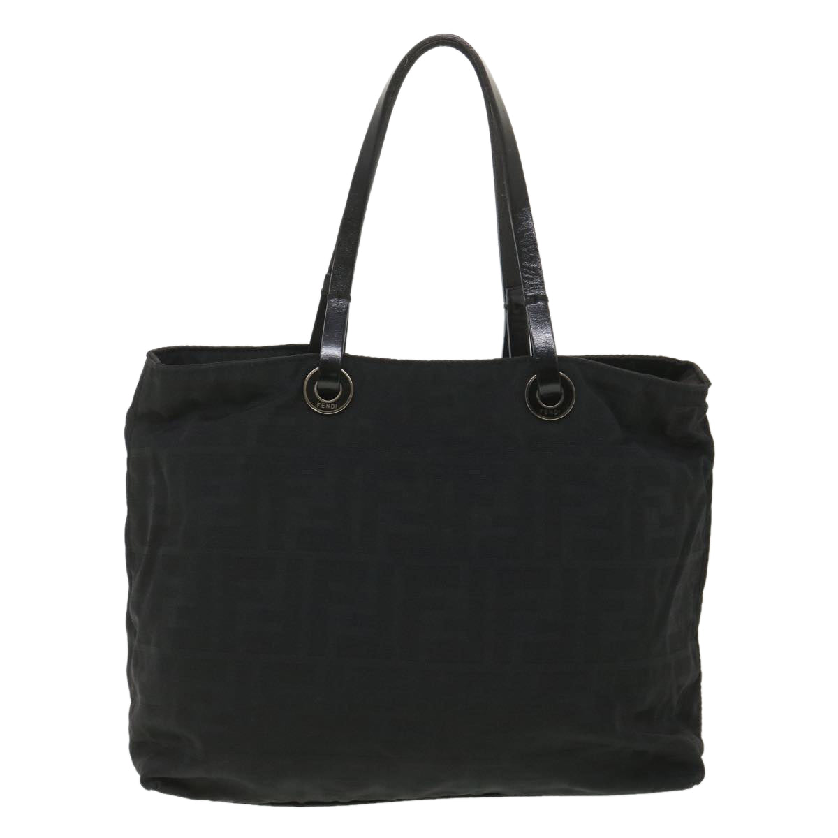 FENDI Zucca Canvas Shoulder Bag Nylon Black  rd4348