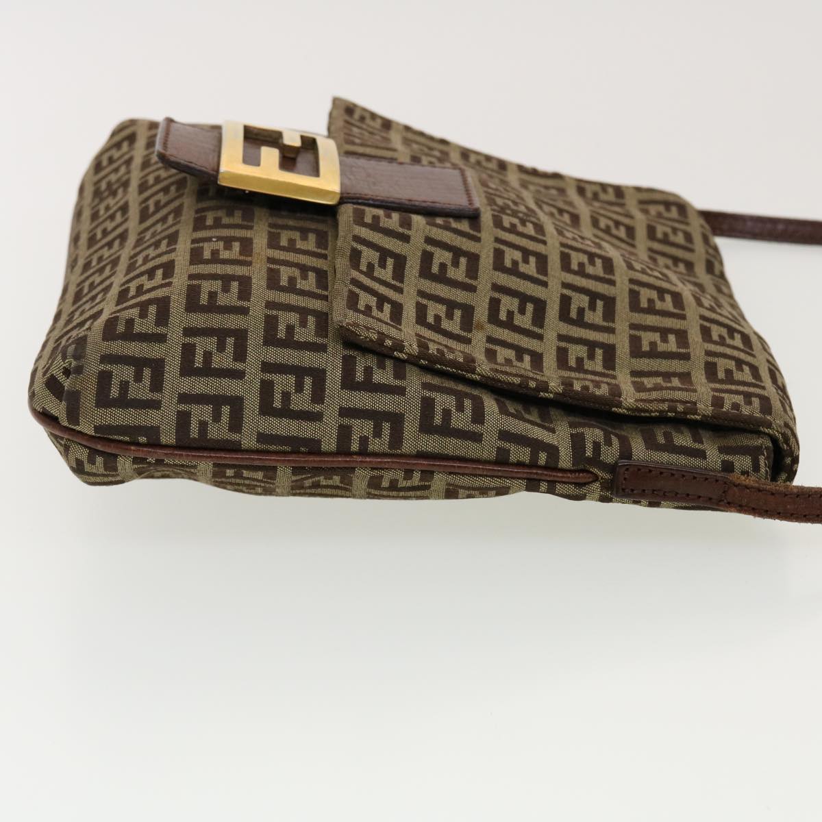 FENDI Zucchino Canvas Shoulder Bag Brown 2228-8BT075-TN9069  rd5064