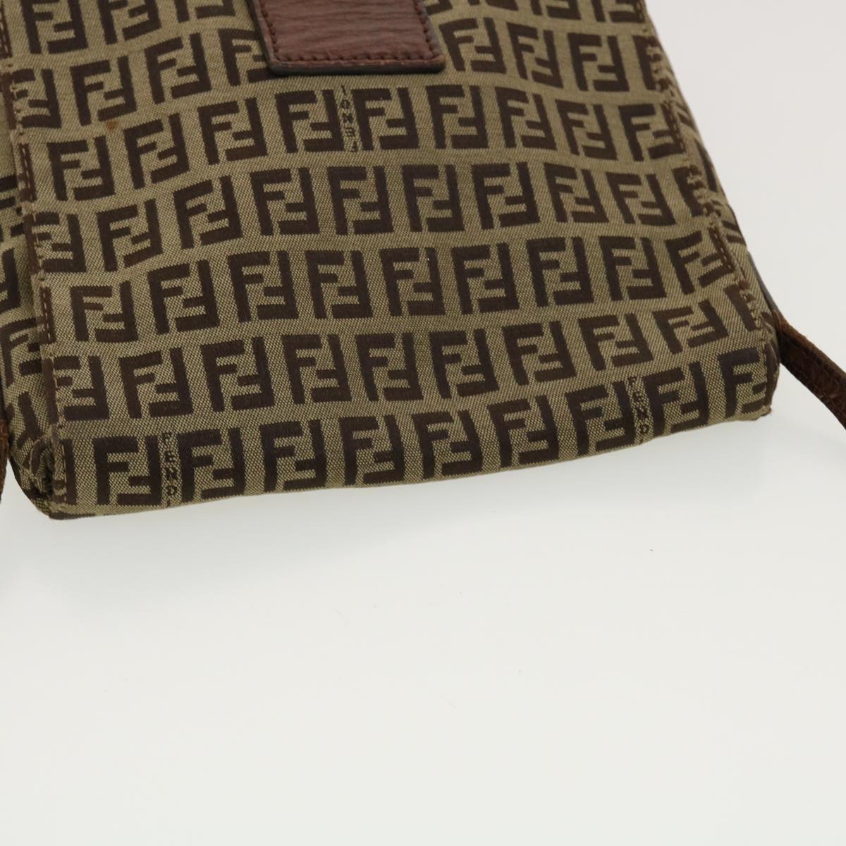 FENDI Zucchino Canvas Shoulder Bag Brown 2228-8BT075-TN9069  rd5064