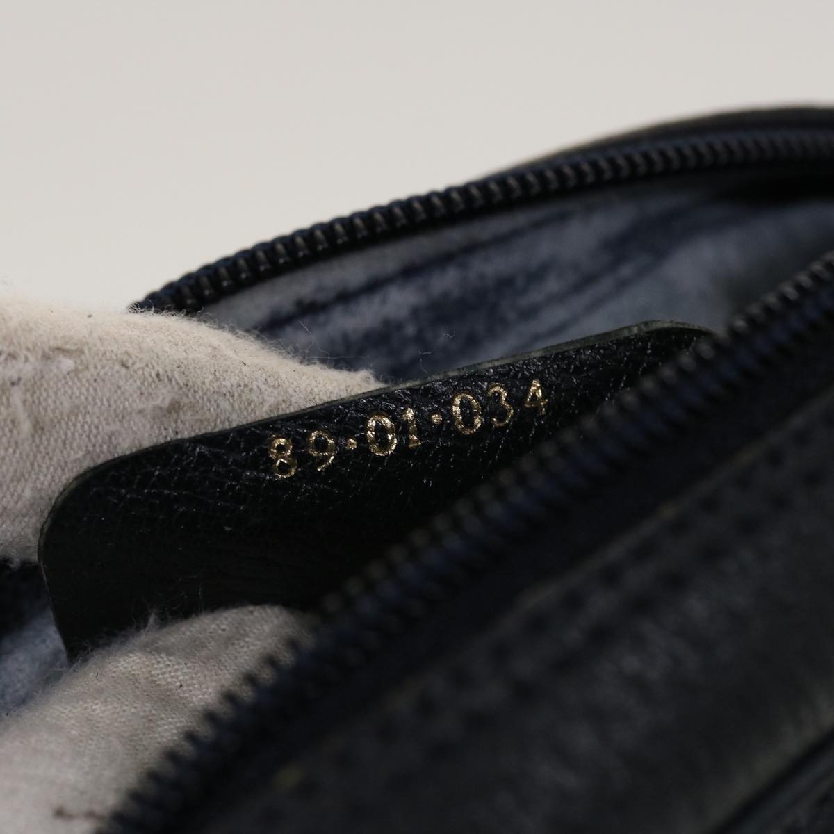 GUCCI GG Canvas Sherry Line Clutch Bag Gray Red Navy
