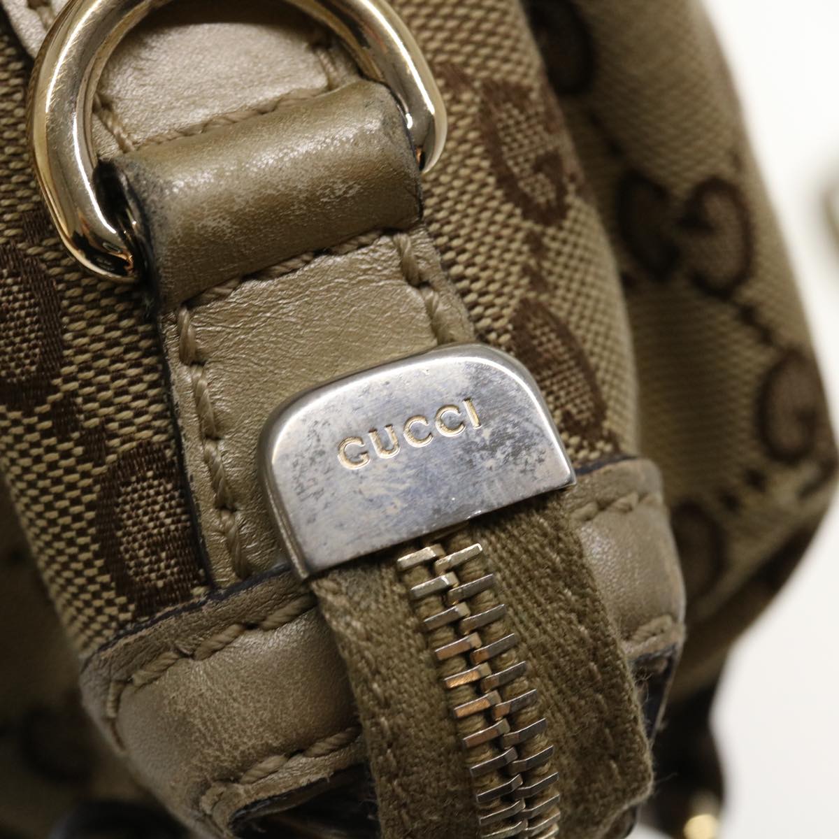 GUCCI GG Canvas Shoulder Bag Beige 247902  ro787