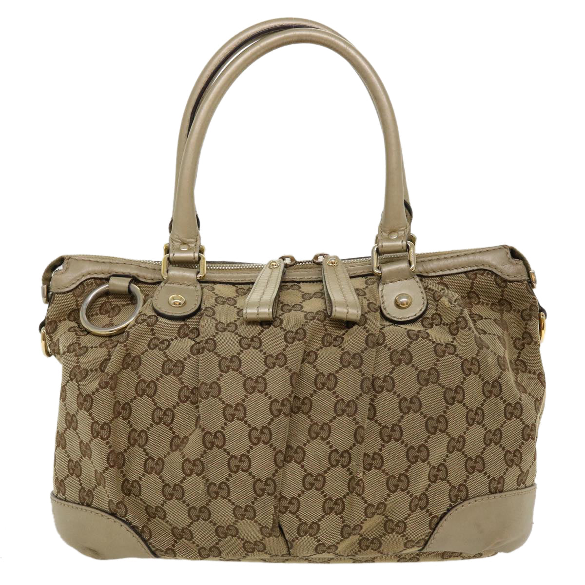 GUCCI GG Canvas Shoulder Bag Beige 247902  ro787
