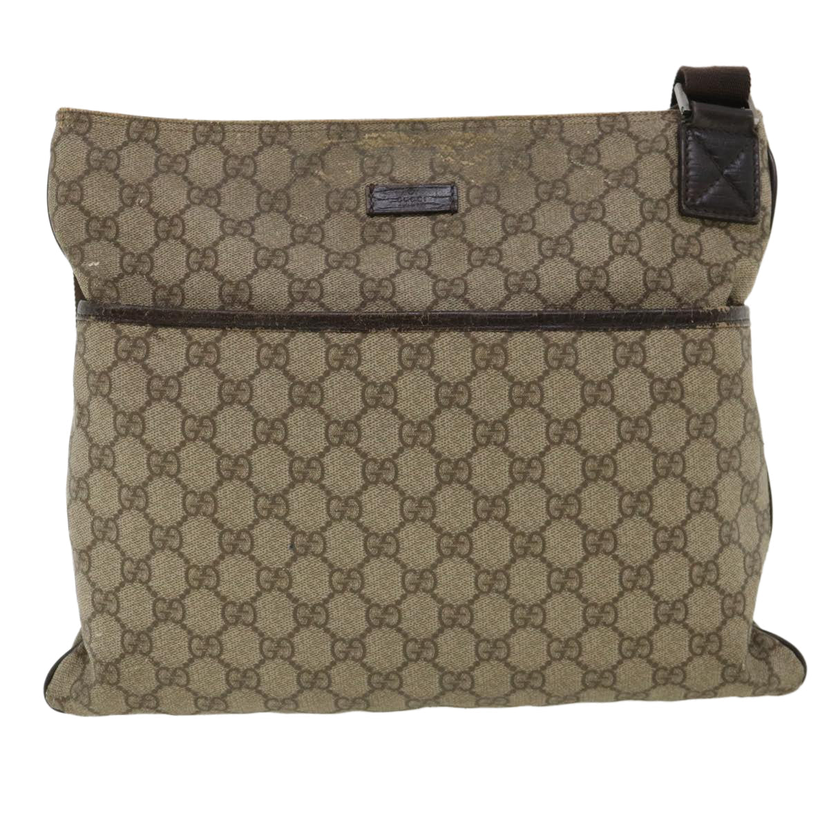 GUCCI GG Canvas Shoulder Bag Beige 141198  ro852