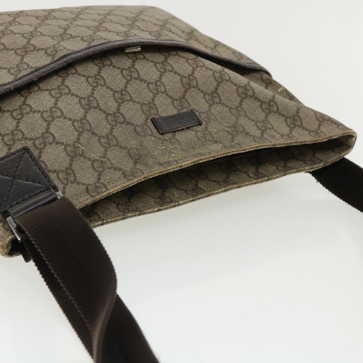GUCCI GG Canvas Shoulder Bag Beige 141198  ro852