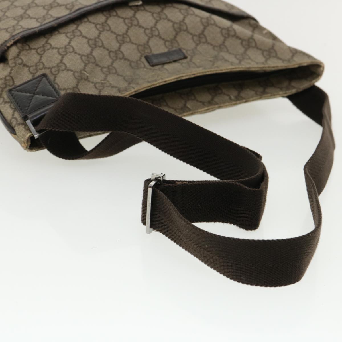 GUCCI GG Canvas Shoulder Bag Beige 141198  ro852