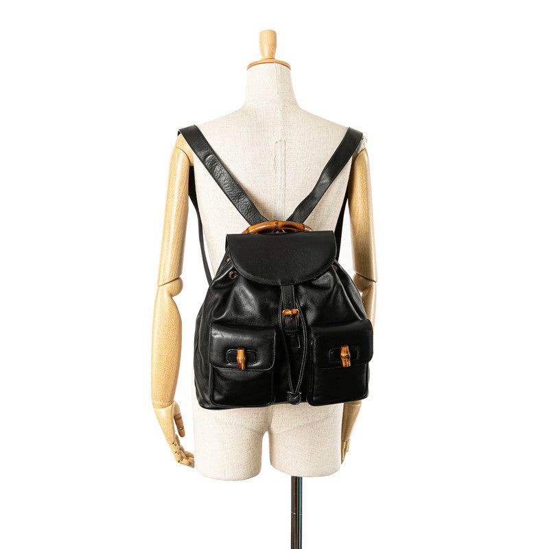 Gucci Leather Bamboo Backpack 00320580016