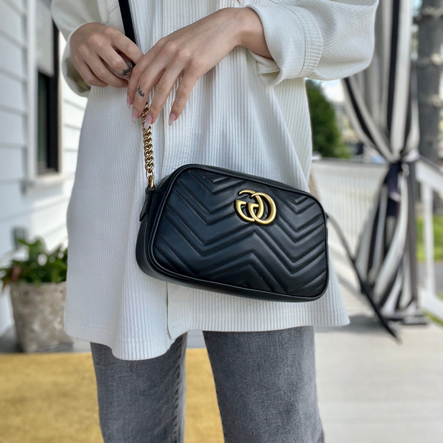 Gucci GG Matelasse Marmont Crossbody Bag