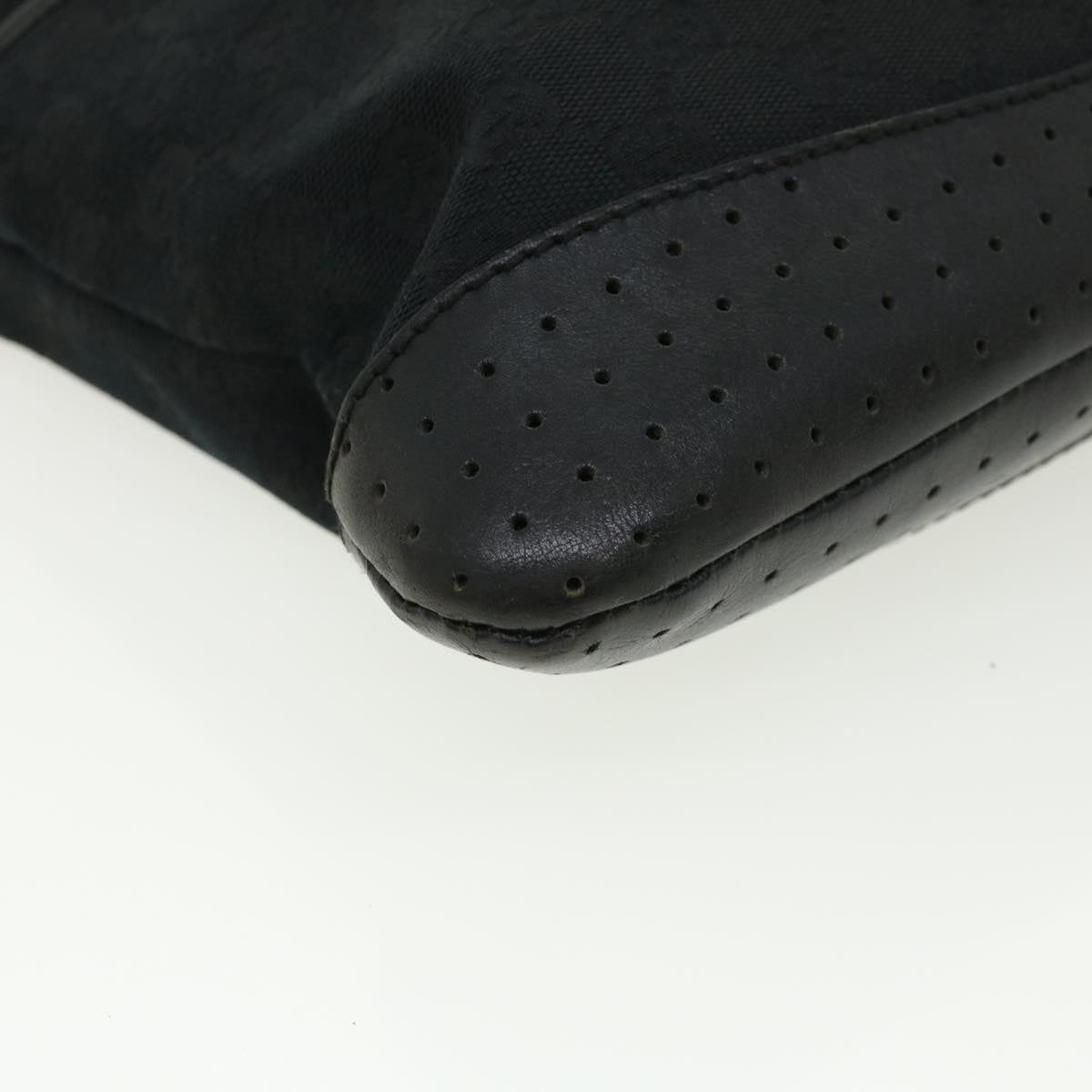 GUCCI GG Canvas Shoulder Bag Black 145857001013  tb425