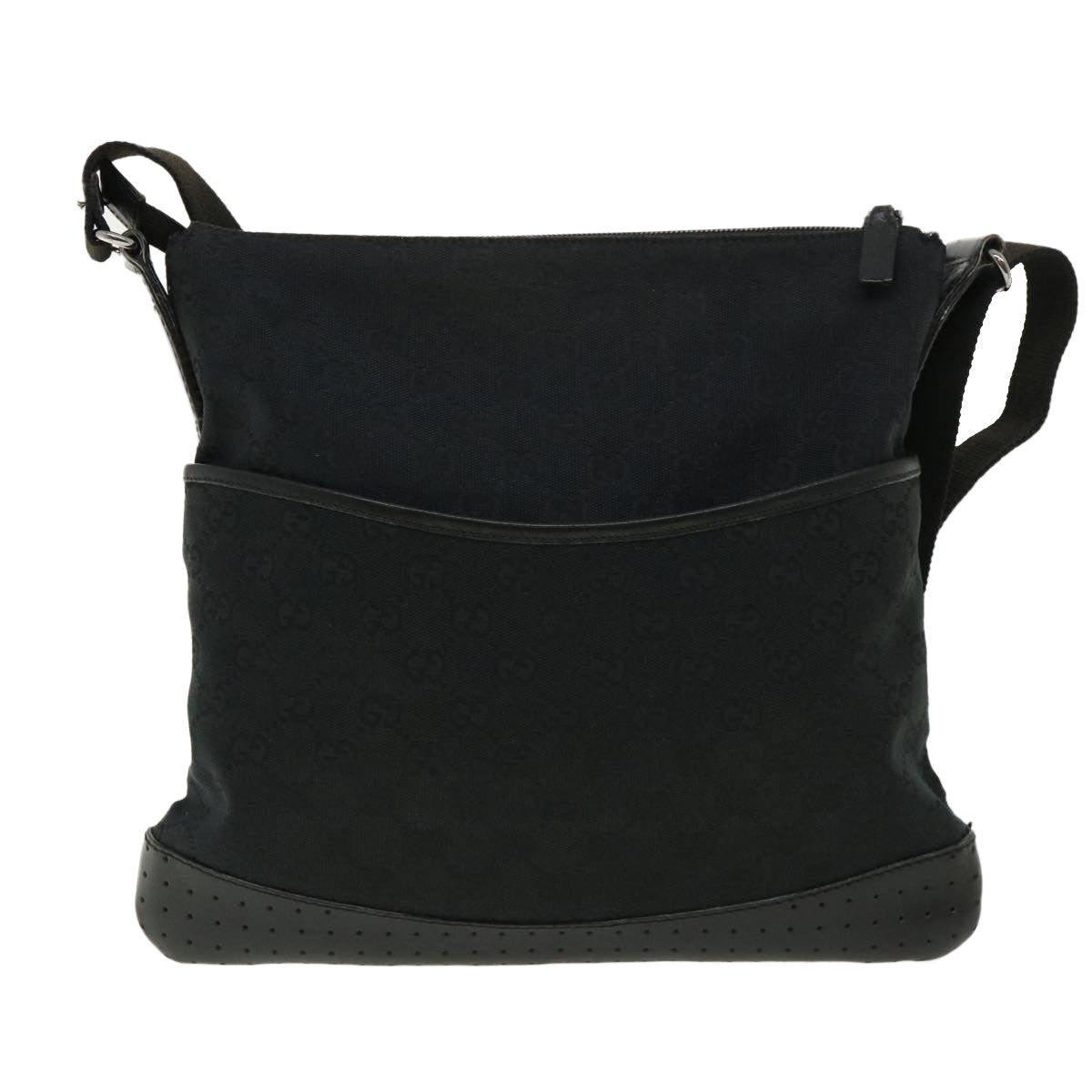 GUCCI GG Canvas Shoulder Bag Black 145857001013  tb425