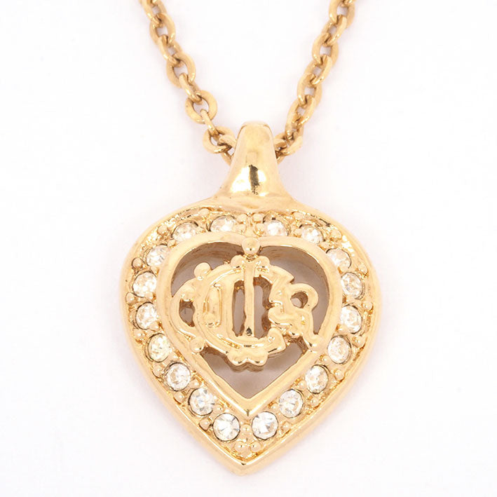 Vintage Christian Dior Heart Bijou Frame Necklace