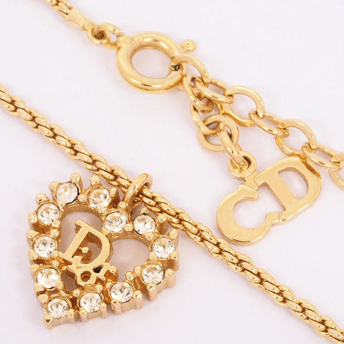 Vintage Christian Dior Heart Bijou Frame Necklace