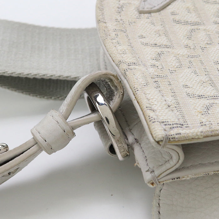 Christian Dior Shoulder Bag Saddle Dior Oplique Jacquard canvas,leather ivory Women