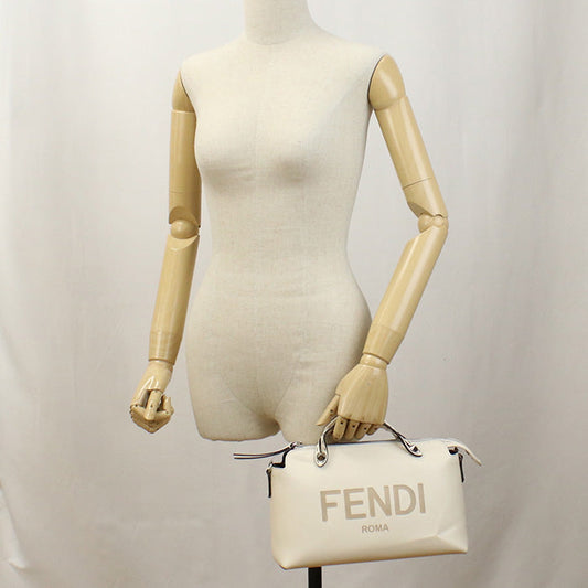 FENDI 8BL146 AC9L F0C88 By the Way Medium Handbag leather White Women