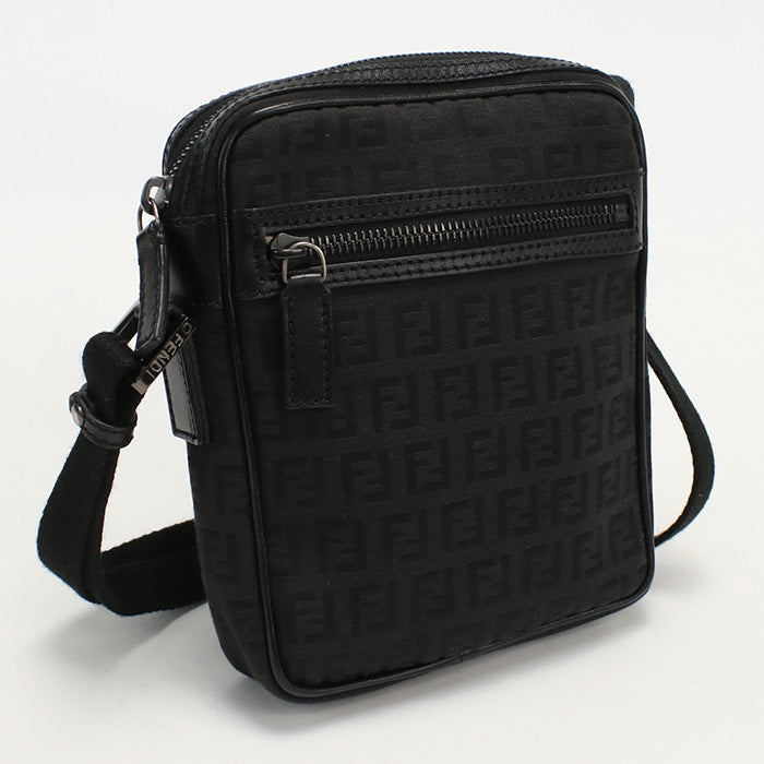 FENDI 8BT098 Shoulder Bag Zucchino Crossbody Bags  Jacquard black mens(unisex)