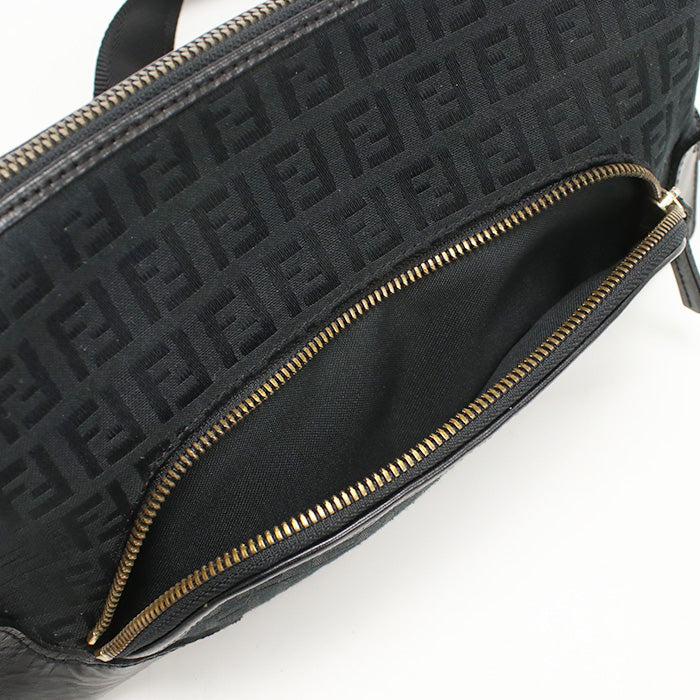 FENDI 8BR464 Shoulder Bag Zucchino Crossbody Bags  Jacquard black Women