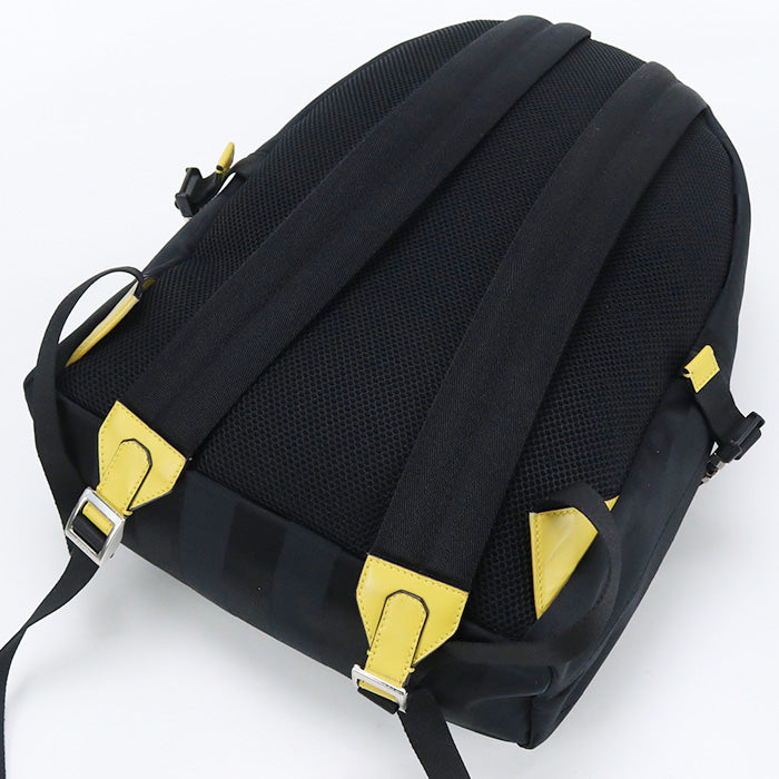 FENDI 7VZ053 Backpack Pecan Nylon black yellow unisex