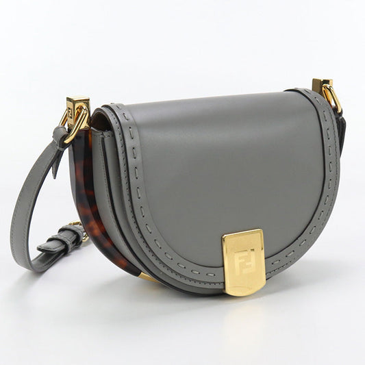 FENDI 8BT346 ABVL F1BZC Shoulder Bag Moonlight Cross body leather,Plexiglass grey Women