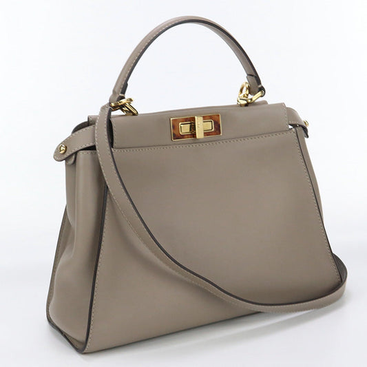 FENDI 8BN290 Handbag Peekaboo Regular Selleria 2WAY handbag leather beige Women