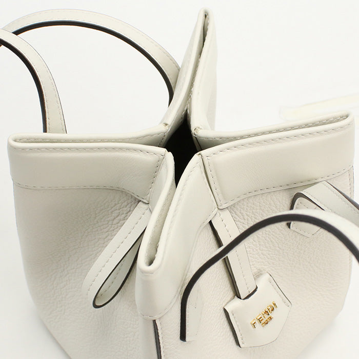 FENDI 8BS083 APZA F0K7E Origami Small deformed bag Shoulder leather white Women