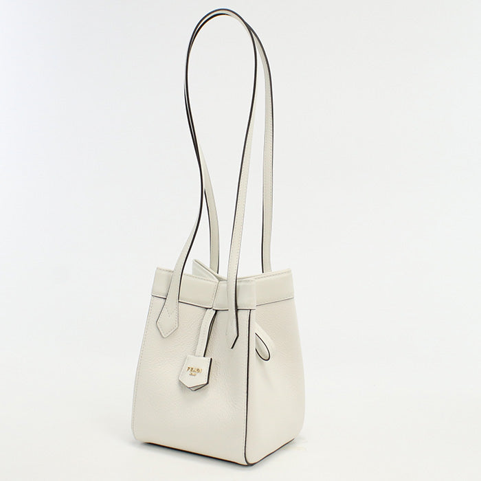 FENDI 8BS083 APZA F0K7E Origami Small deformed bag Shoulder leather white Women